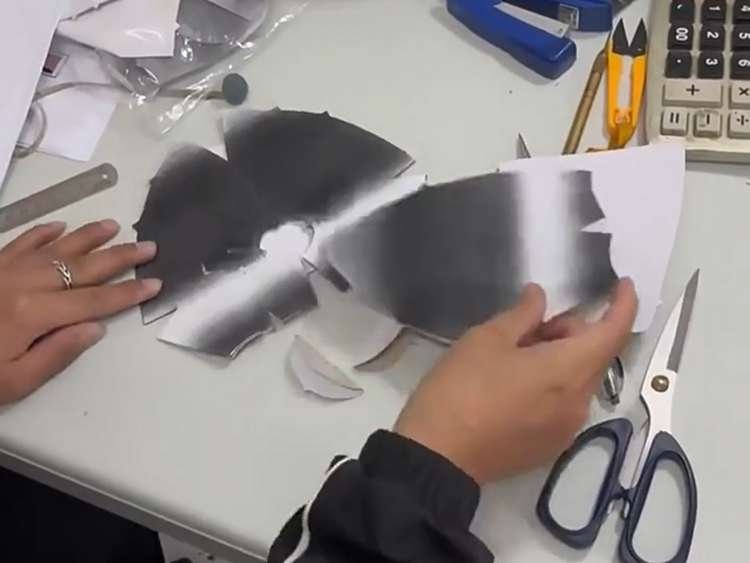 Step 4 — We develop the paper pattern