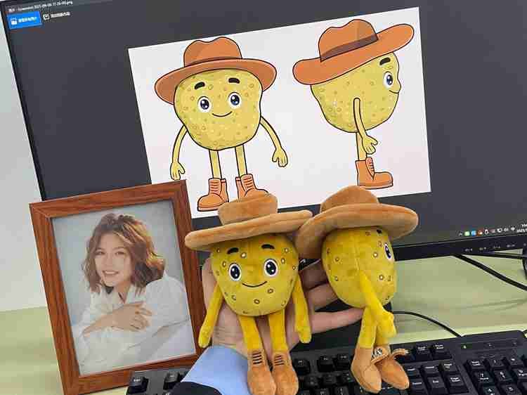 You review and approve the final plush sample